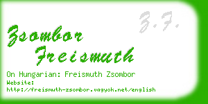 zsombor freismuth business card